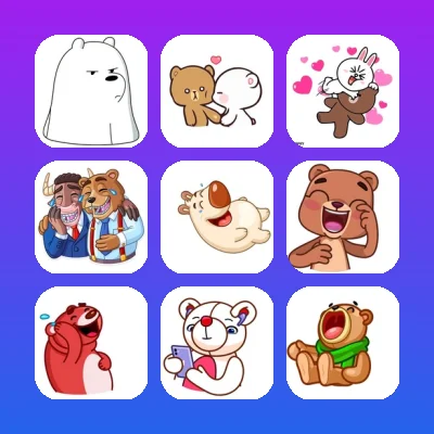 Bear Telegram Stickers Set