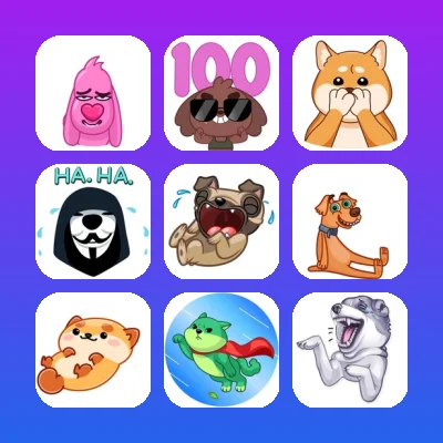 Dogs Telegram Stickers Set