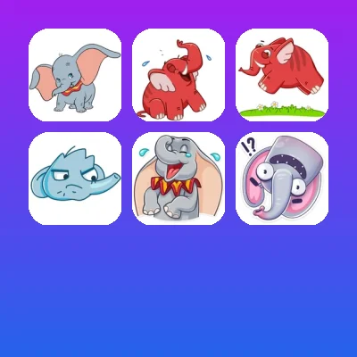 Elephant Telegram Stickers Set