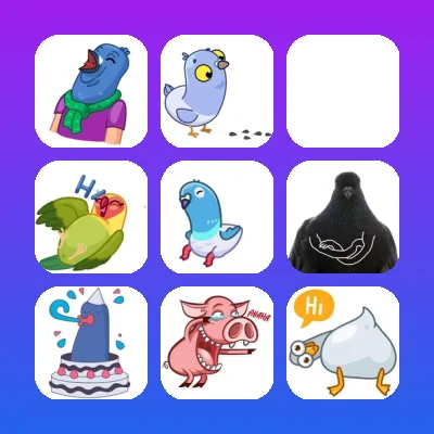 Pigeons Telegram Stickers List