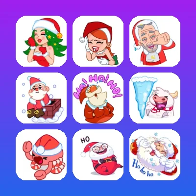Santa Claus Telegram Stickers Set