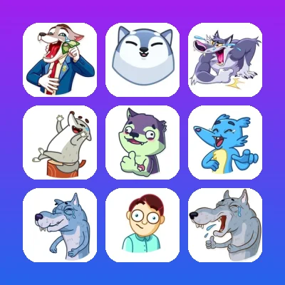Wolf Telegram Stickers Set