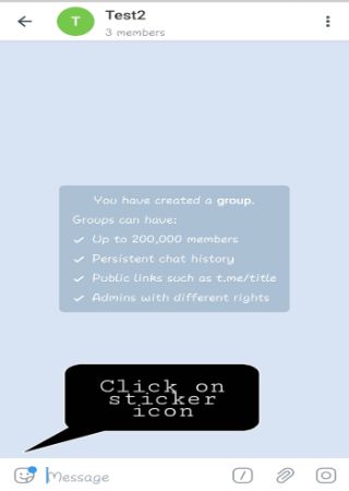 remove telegram stickers step 1