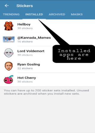 remove telegram X stickers step 3