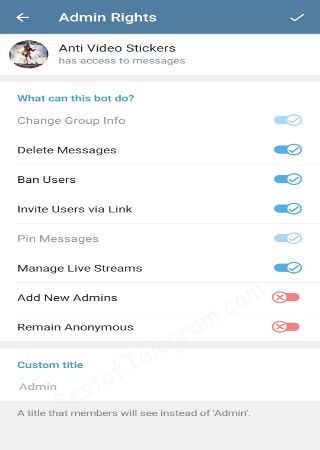 AntiVideoStickersBot bot step 2