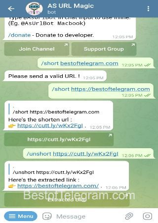 AsUrlBot bot step 2
