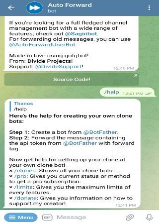 AutoForwardBot bot step 2