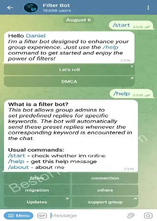 Filter Bot preview 2