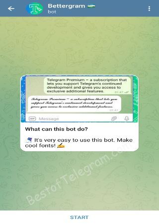 BettergramBot bot step 1