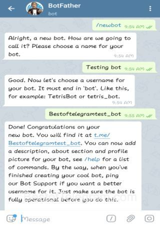 BotFather step 2