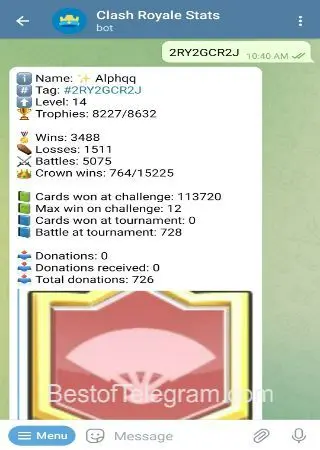 Clash Royale Game stats preview 2