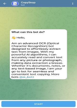 CopySnapBot bot step 1