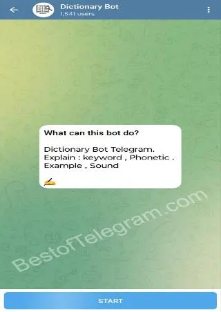 Dictionary Bot preview 1