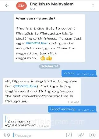English to Malayalam preview 2