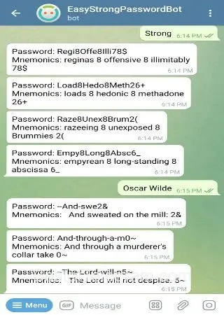 Easy Strong Password Bot preview 3