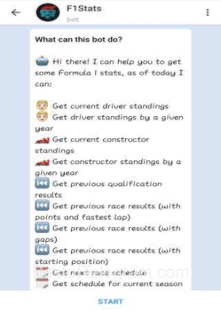 F1StatsBot step 1