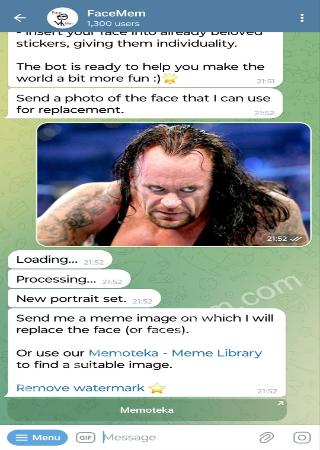 FaceMemBot bot step 2