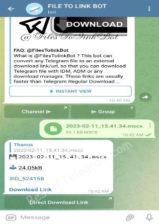FilesToIinkBot bot step 2