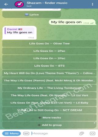 FinderShazamBot bot step 4