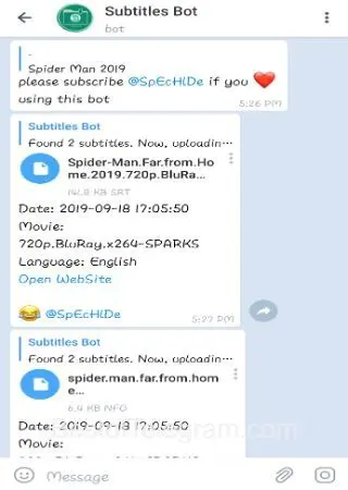 Subtitles Bot preview 3