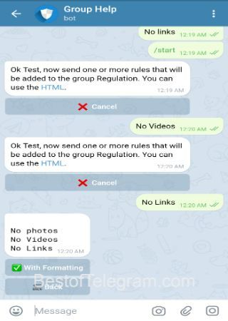 GroupHelpBot step 6