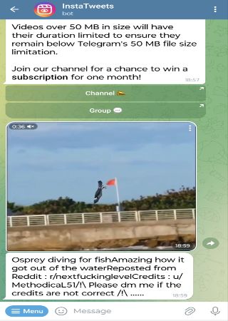 InstaMediaDownloaderBot bot step 2