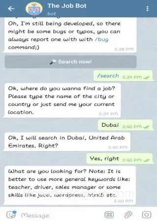 The Job Bot preview 2