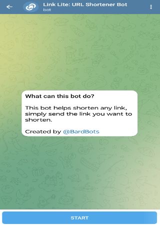 LinkLiteBot bot step 1