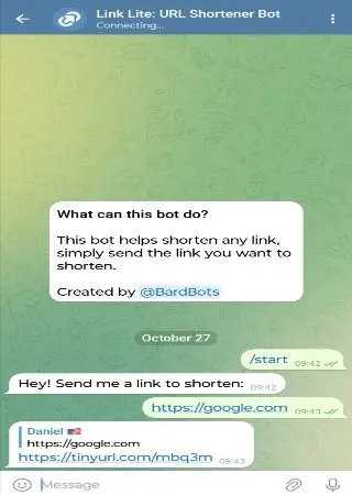 Link Lite: URL Shortener Bot preview 2