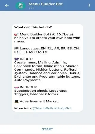 Menu Builder Bot preview 1