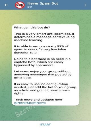 NeverSpamBot bot step 1