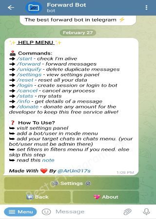 OkForwardBot bot step 2