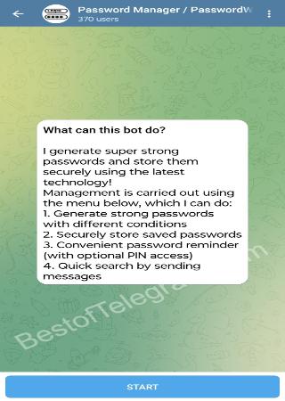 PasswordWizardBot step 1