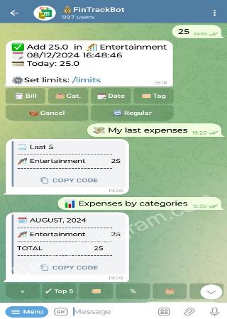 PersonalFinTrackerBot bot step 2