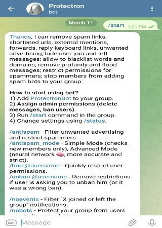 ProtectronBot bot step 2