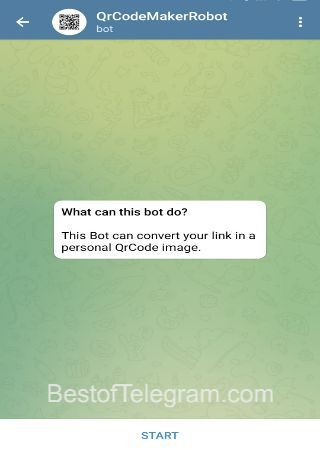 QrCodeMakerRobot bot step 1