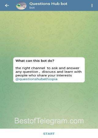 QuestionshubethiopiaBot bot step 1