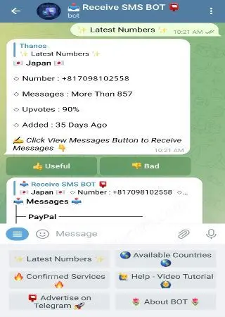 📥 Receive SMS BOT 📮 preview 2