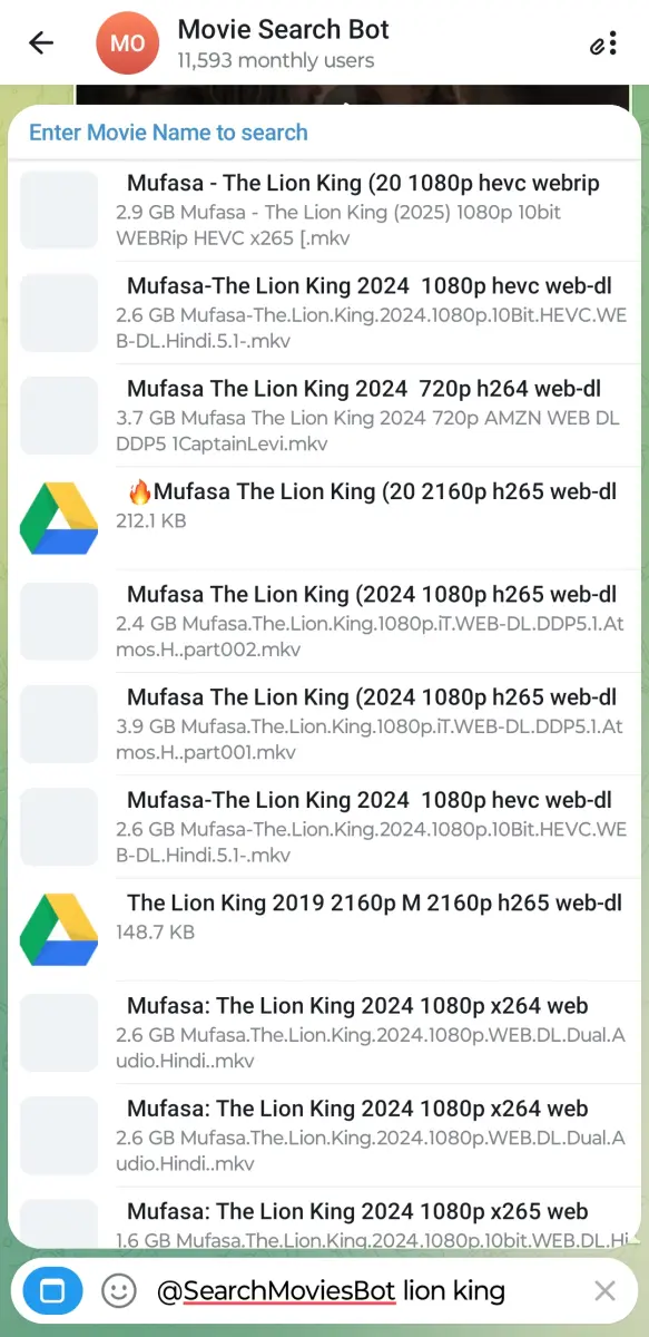 Movie Search Bot preview 2