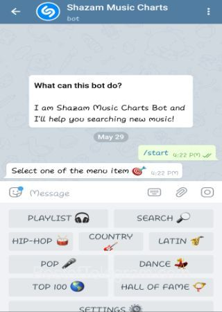 ShazamMusicChartsBot step 2