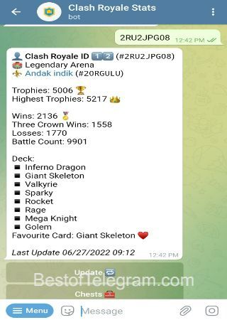 StatsClashRoyaleBot bot step 2