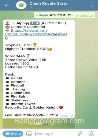 StatsClashRoyaleBott bot step 3