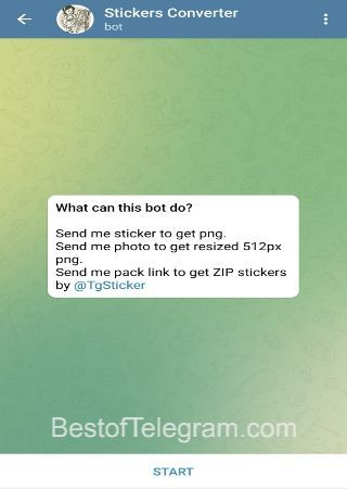 StickersConverterBot bot step 1 