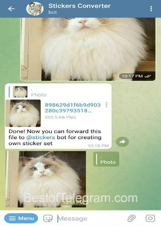 StickersConverterBot bot step 2