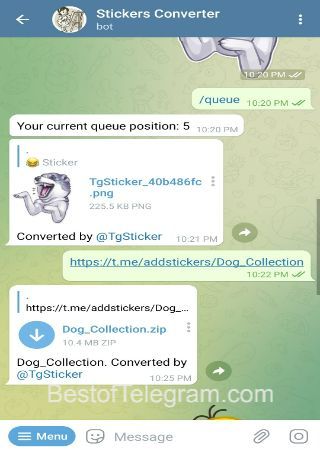 StickersConverterBot bot step 4