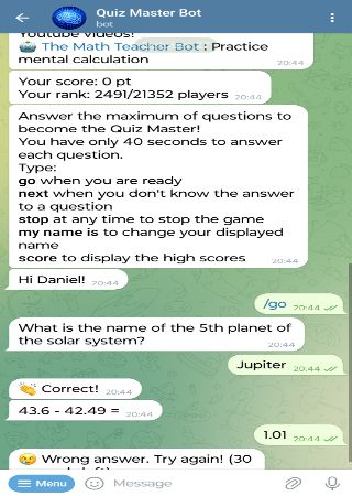 TheQuizMasterBot bot step 2