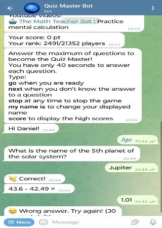 Quiz Master Bot preview 2