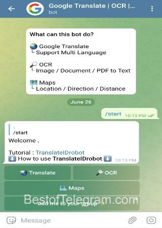 TranslateIDrobot bot step 2