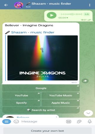 VoiceShazamBot bot step 2