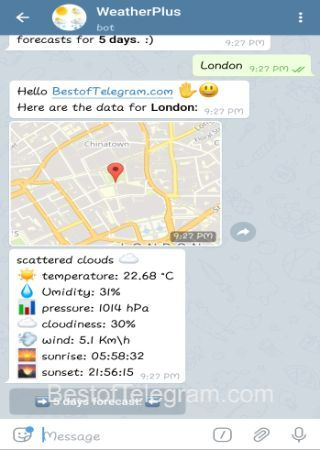 WeatherPlusBot bot step 2